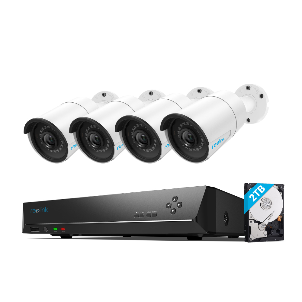 Reolink RLK8-410B4-5MP 4X 5MP IP PoE Bullet Cameras 8CH CCTV Security Camera System